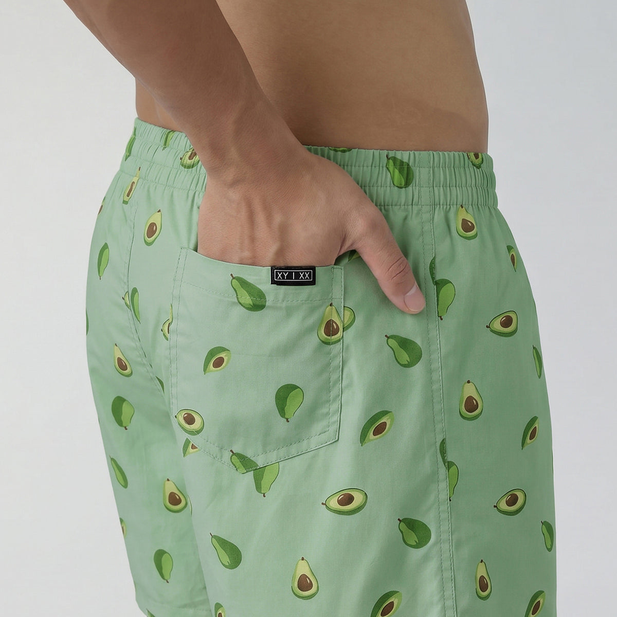 Printed Inner Boxers - Avocado Green