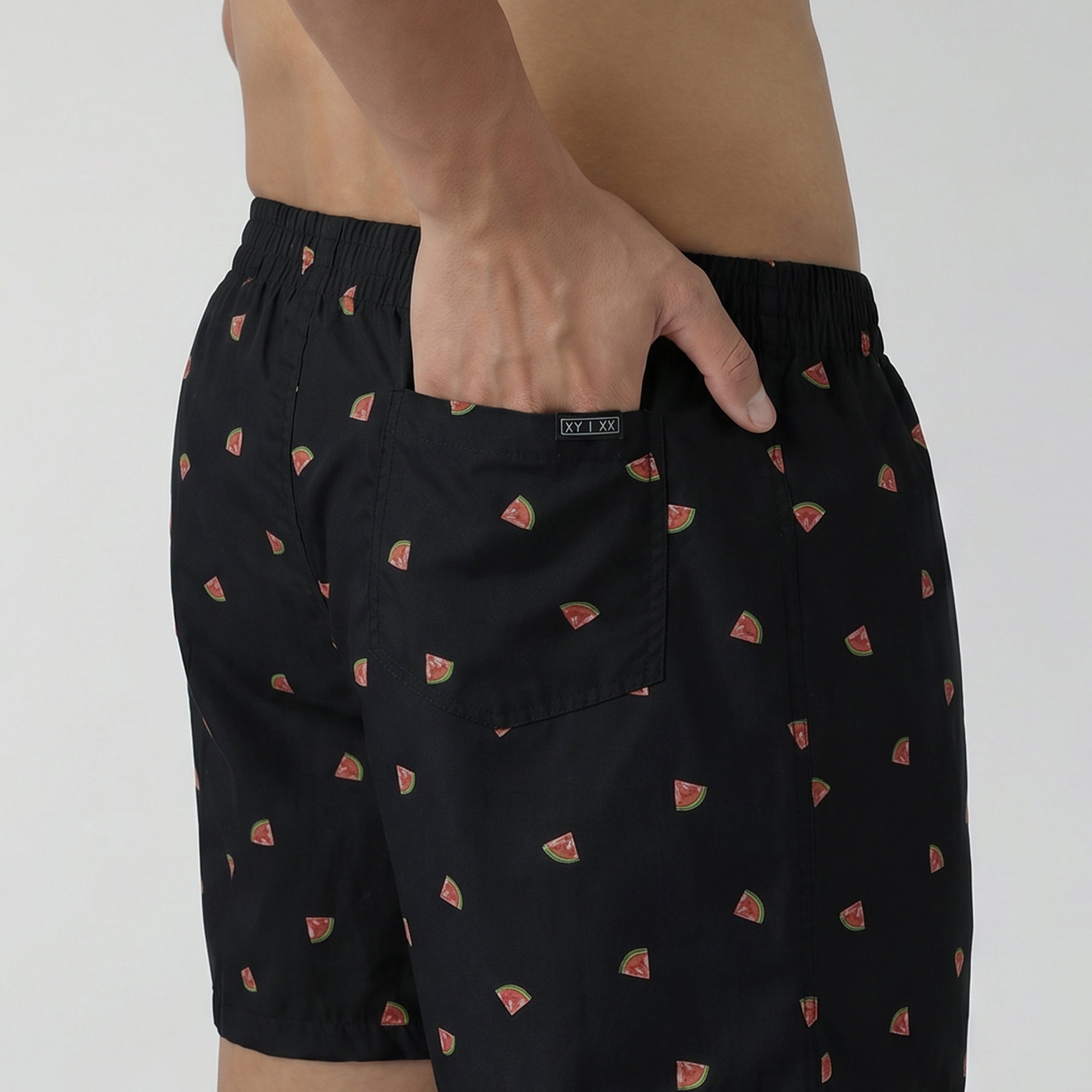 Printed Inner Boxers - Watermelon Black