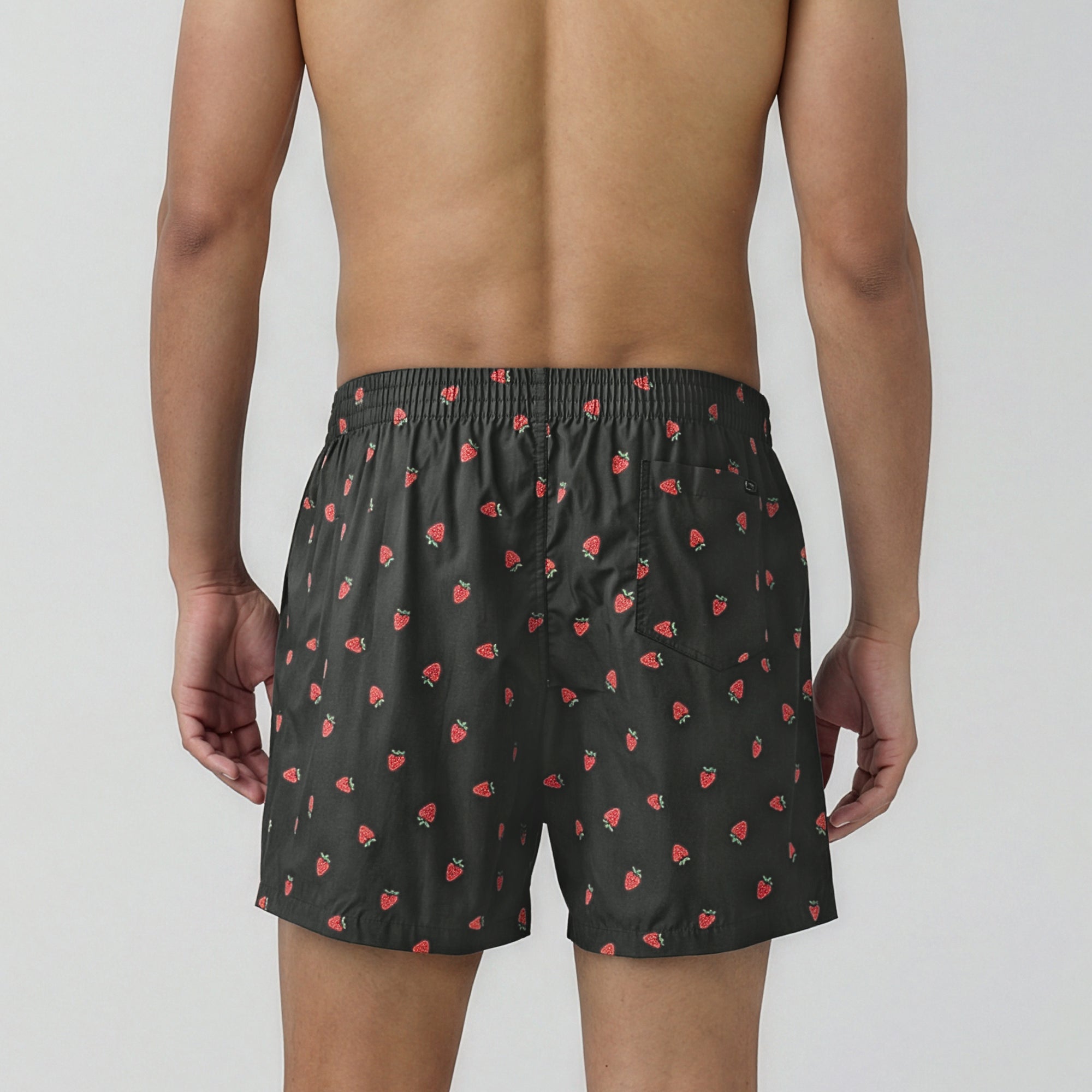 Printed Inner Boxers - Strawberry Grey