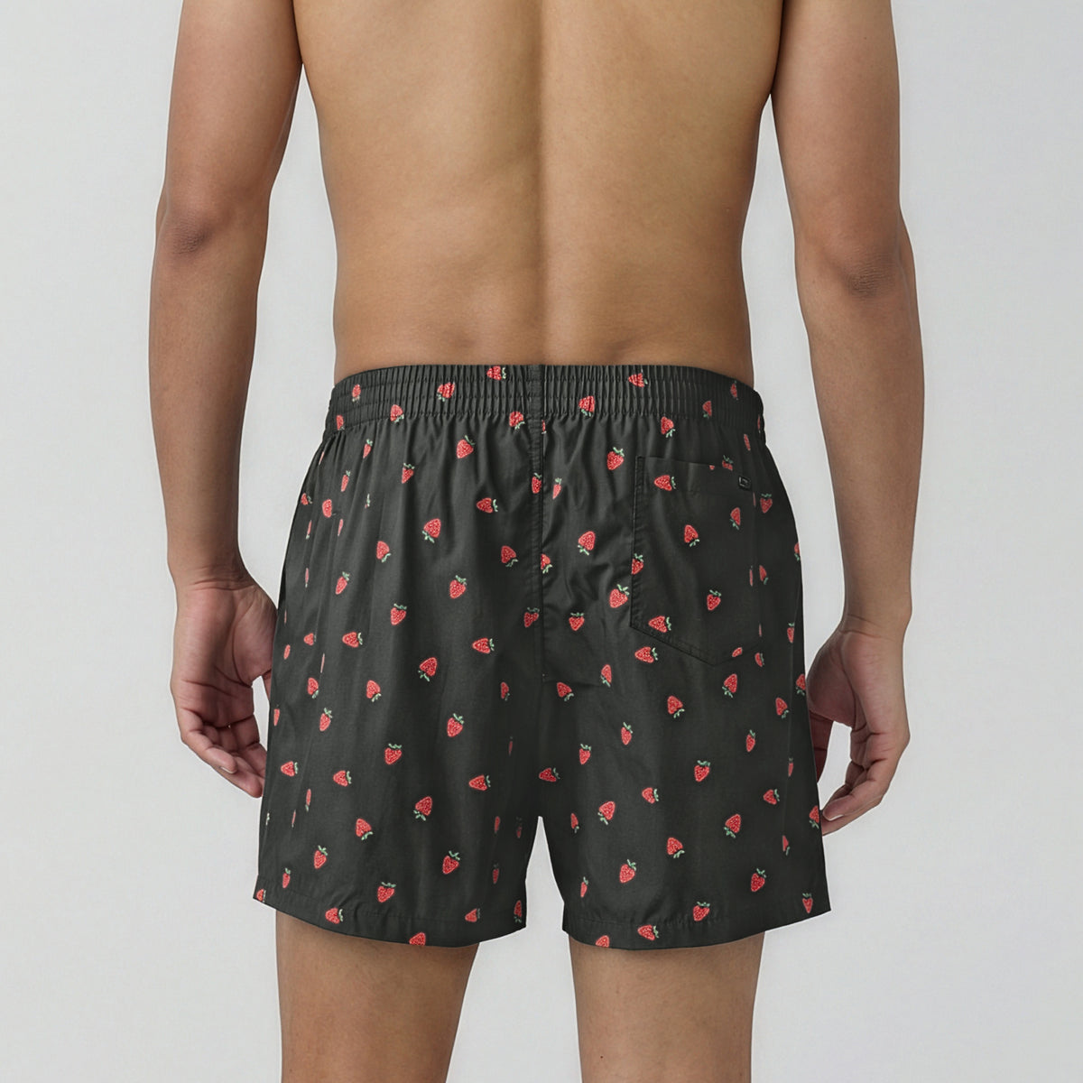 Printed Inner Boxers - Strawberry Grey