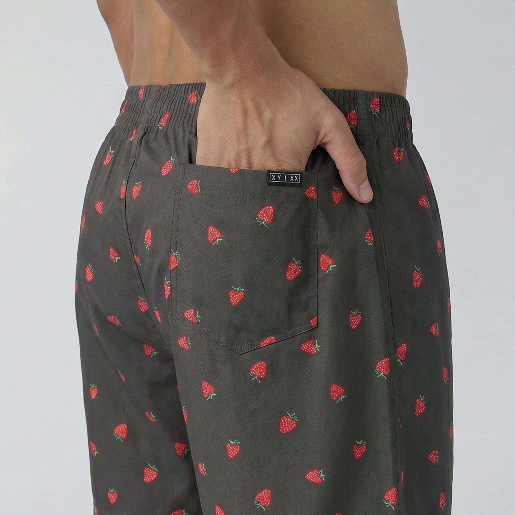 Printed Inner Boxers - Strawberry Grey