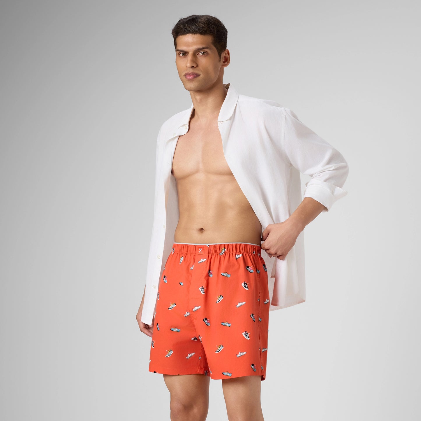 Printed Inner Boxers - Orange Zest