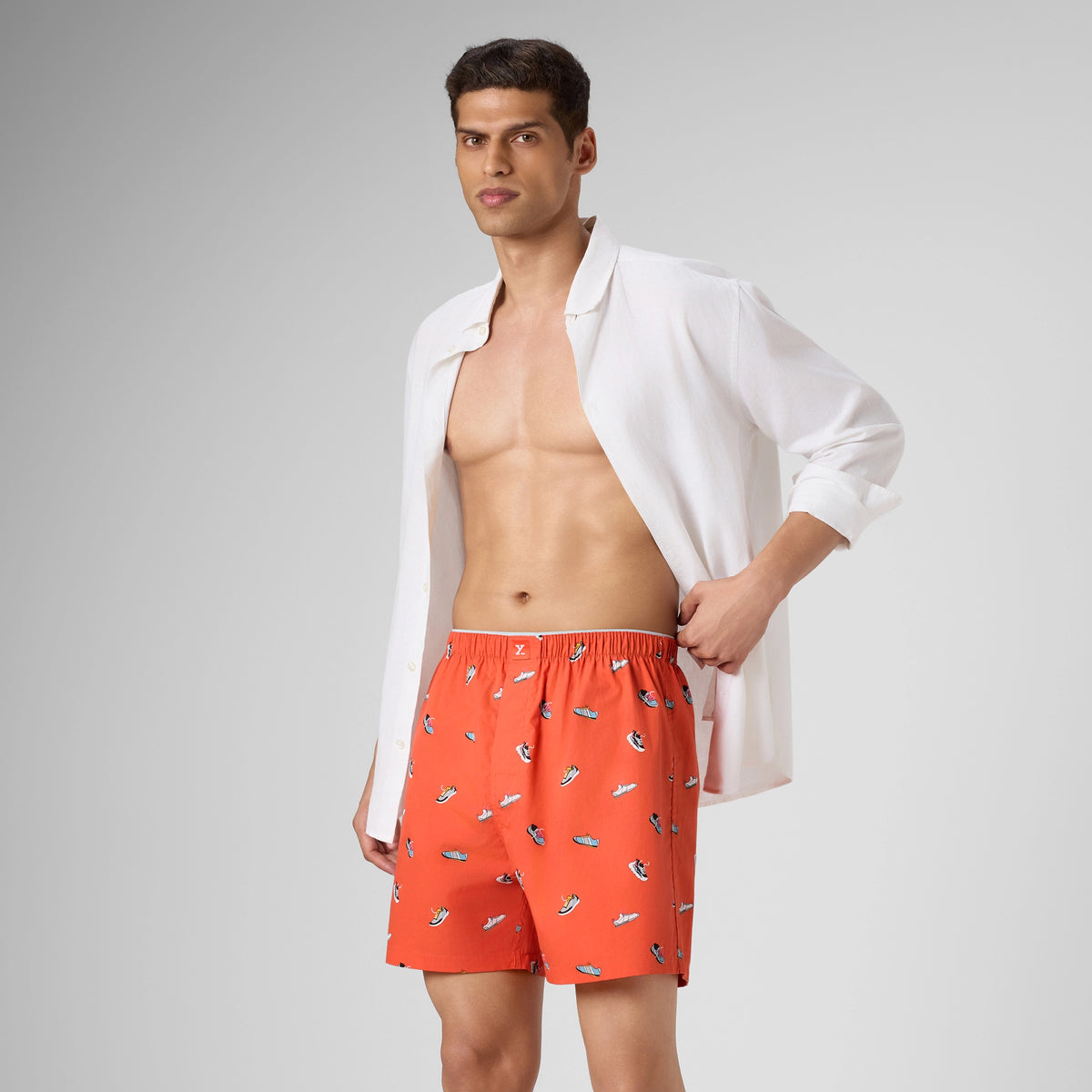 Printed Inner Boxers - Orange Zest
