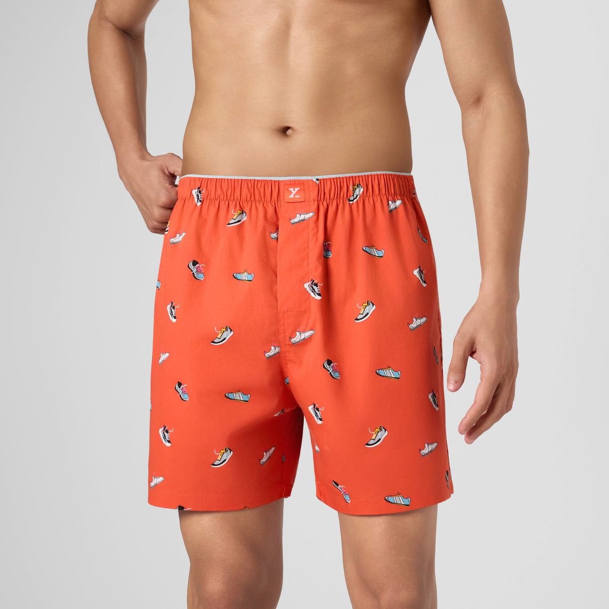 Printed Inner Boxers - Orange Zest