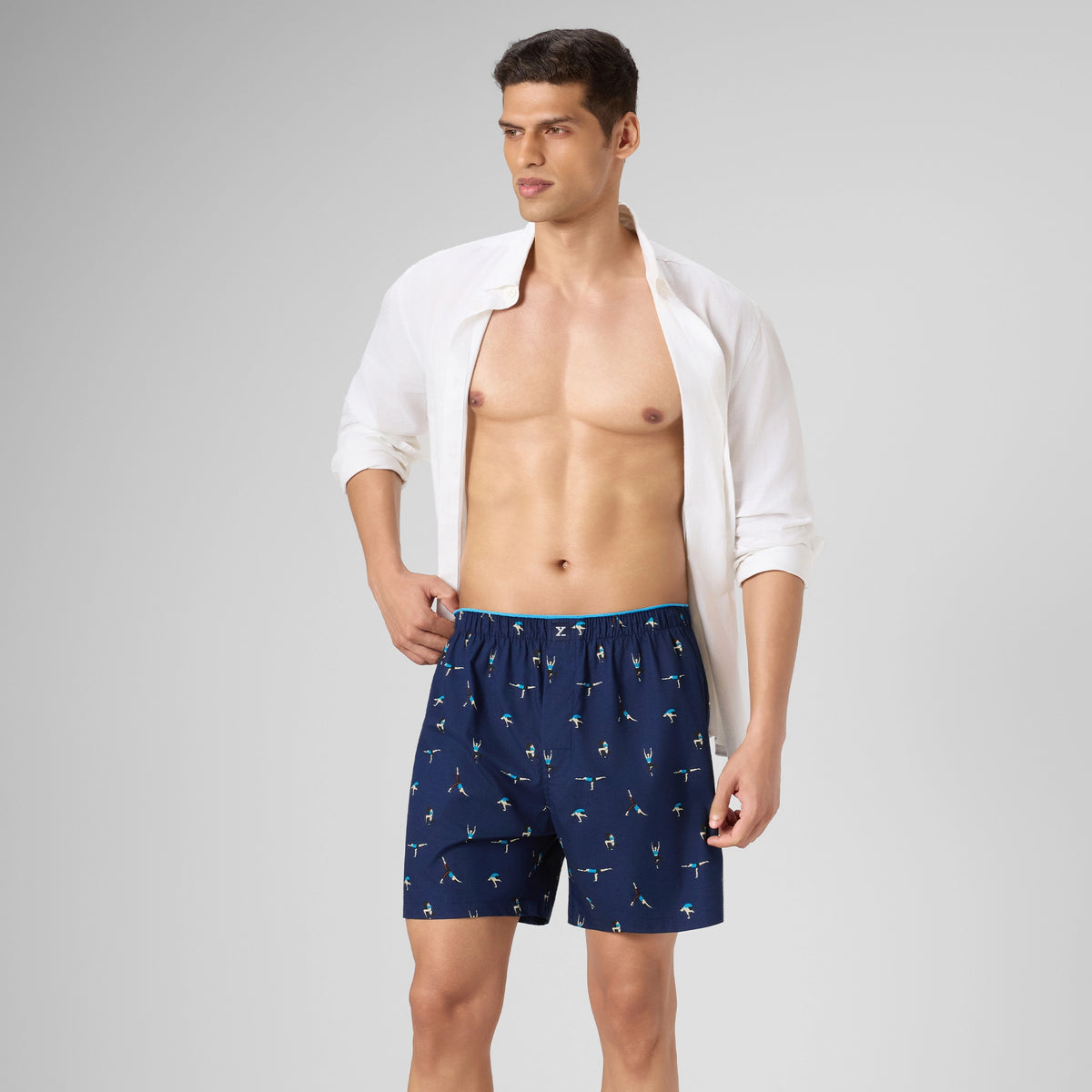 Printed Inner Boxers - Midnight Blue