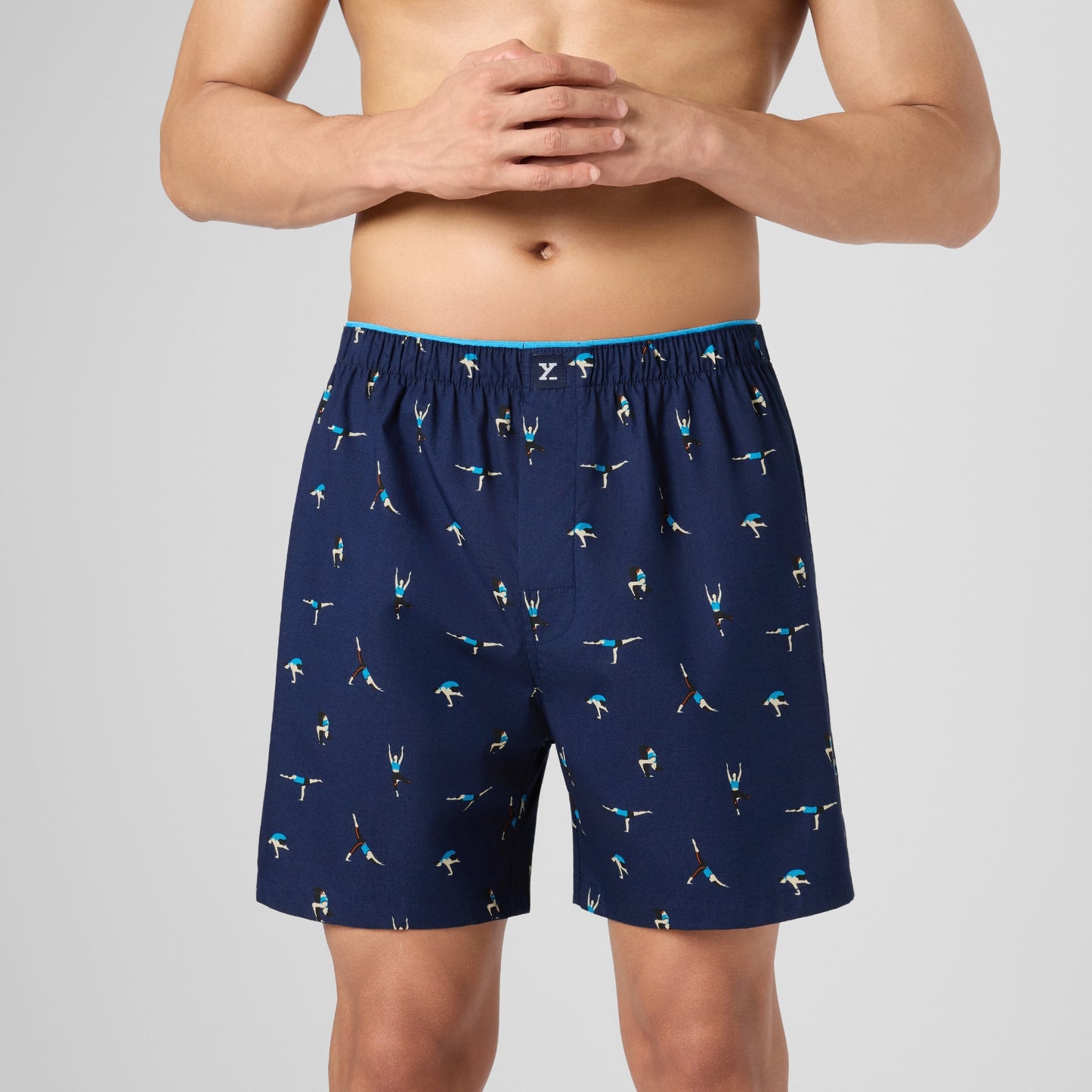 Printed Inner Boxers - Midnight Blue