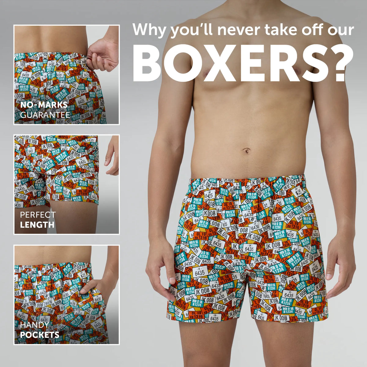 Remix Cotton Boxers Plate Orange - XYXX Crew