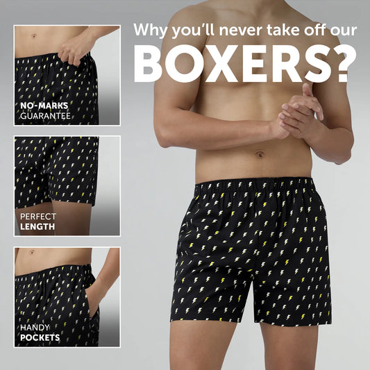 Remix Cotton Boxers Lightning Black - XYXX Crew