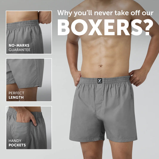 Pace Cotton Boxer Ash Grey