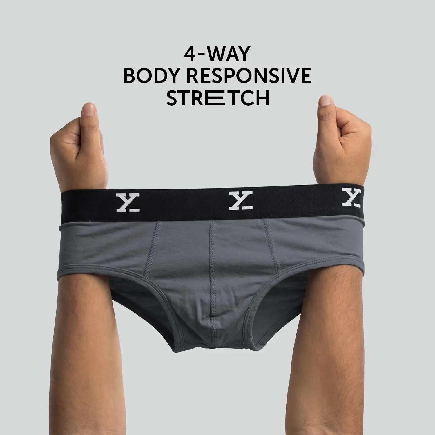 Ace Modal Briefs Charcoal Grey