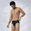 Aero Silver Cotton Briefs Midnight Blue