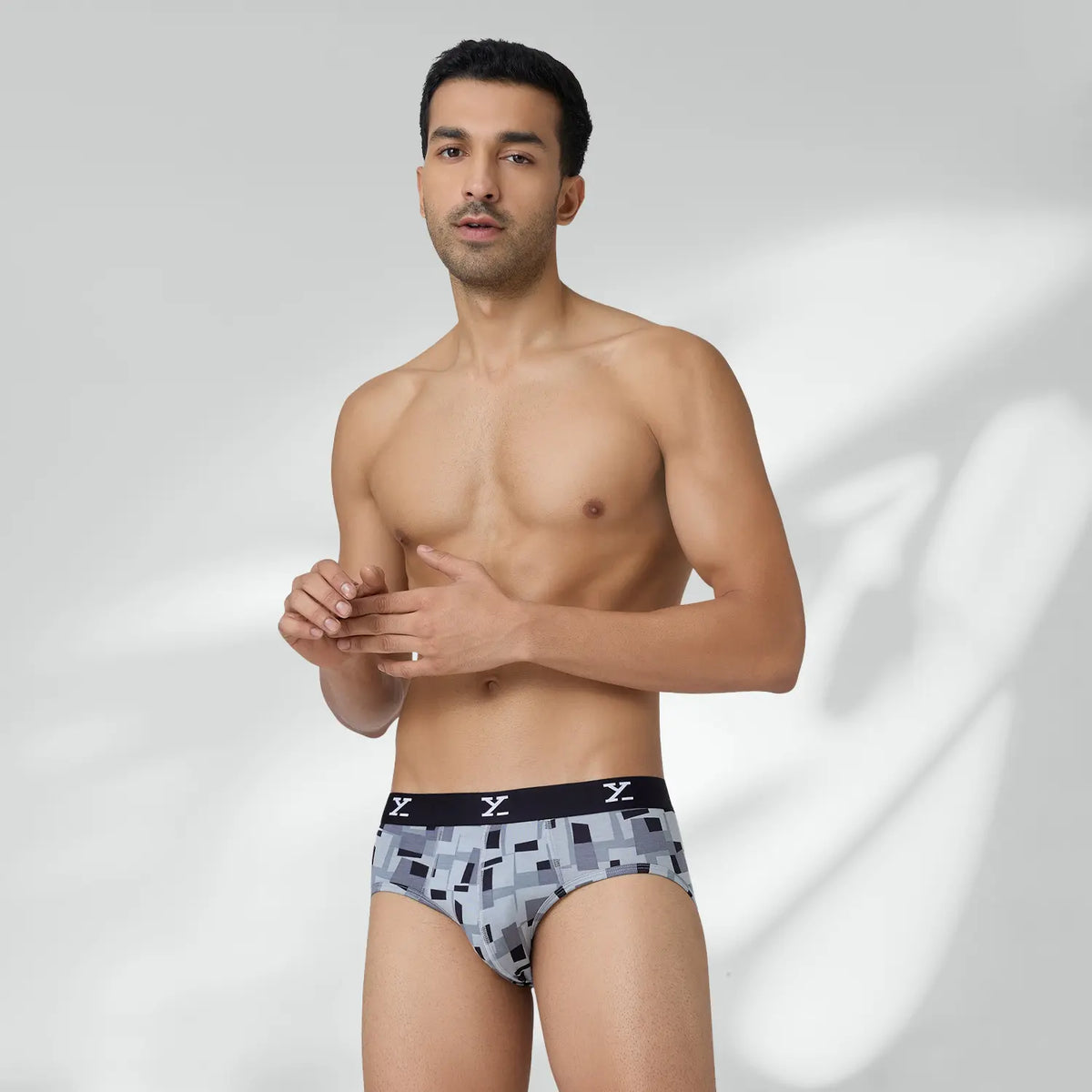 Shuffle Modal Briefs Boxy Grey