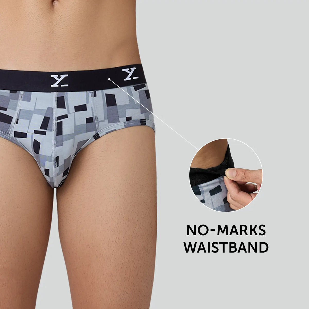 Shuffle Modal Briefs Boxy Grey