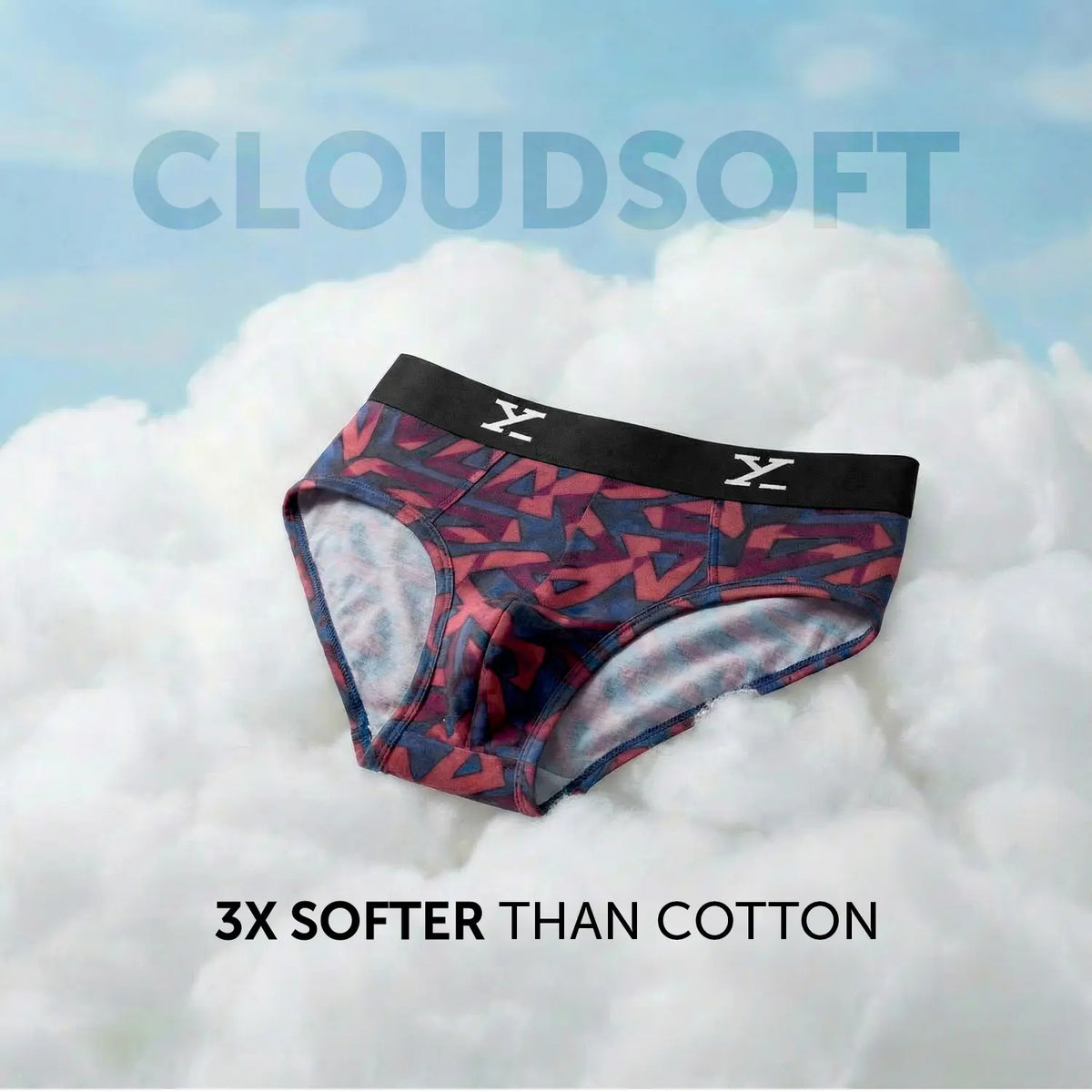Shuffle Modal Briefs Triad Red