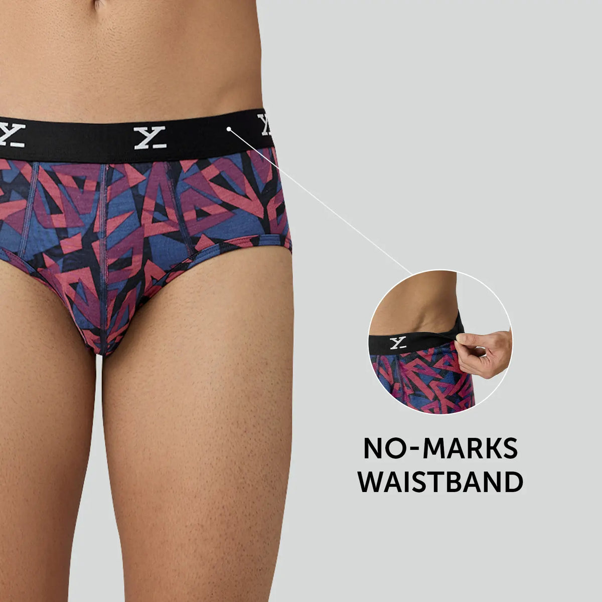 Shuffle Modal Briefs Triad Red