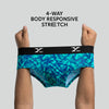 Shuffle Modal Briefs Aqua Strokes