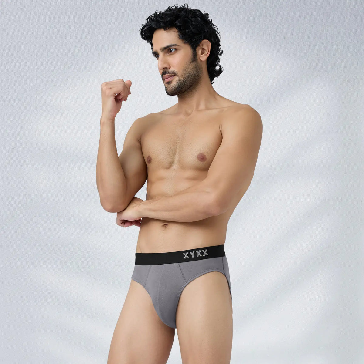 Pace Cotton Rib Briefs Ash Grey