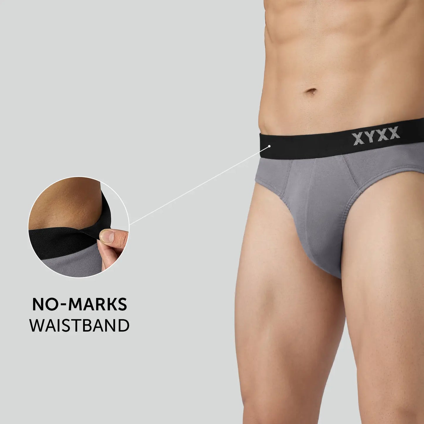 Pace Cotton Rib Briefs Ash Grey