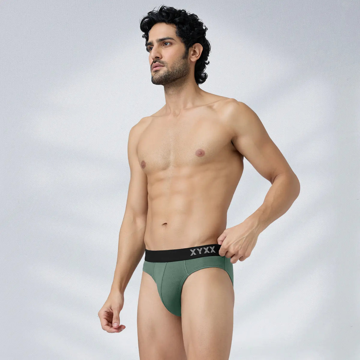 Pace Cotton Rib Briefs Olive Green