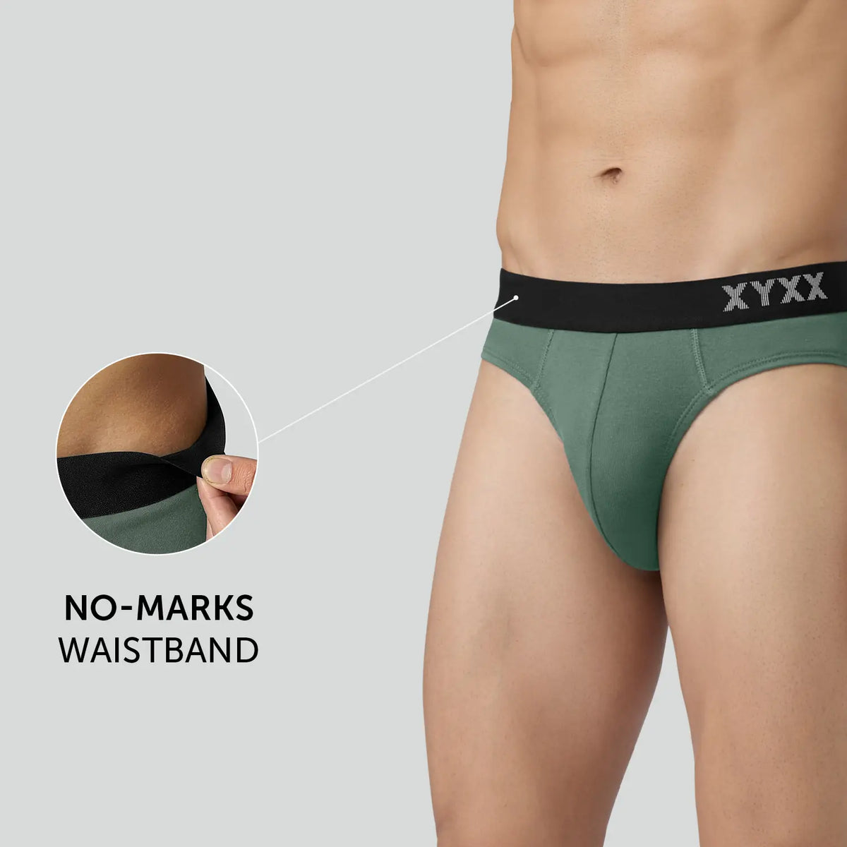Pace Cotton Rib Briefs Olive Green