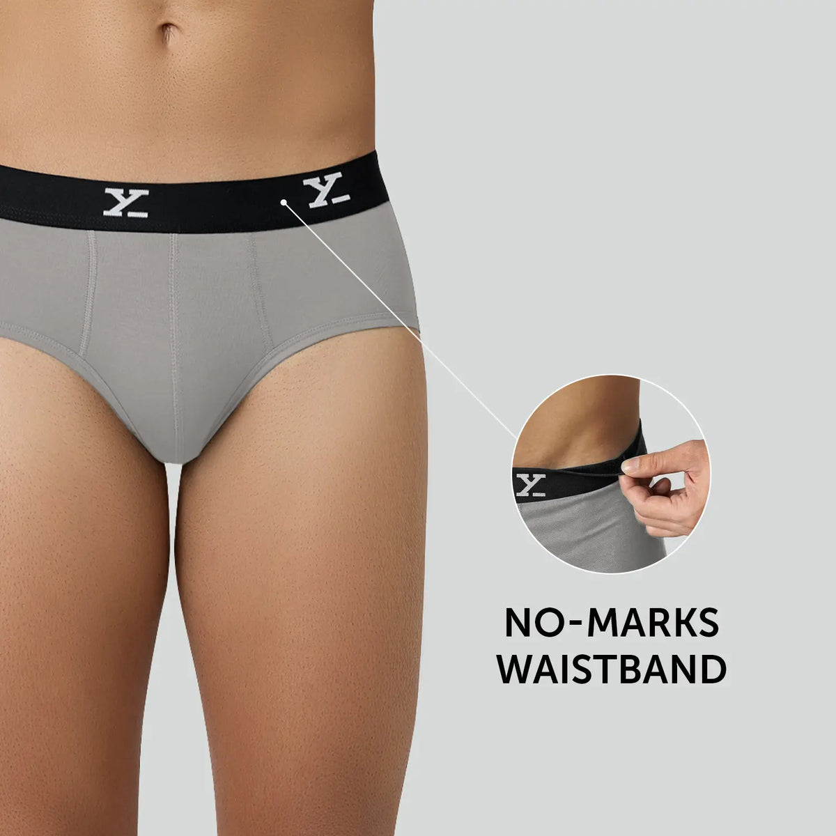 Ace Modal Briefs Heather Grey