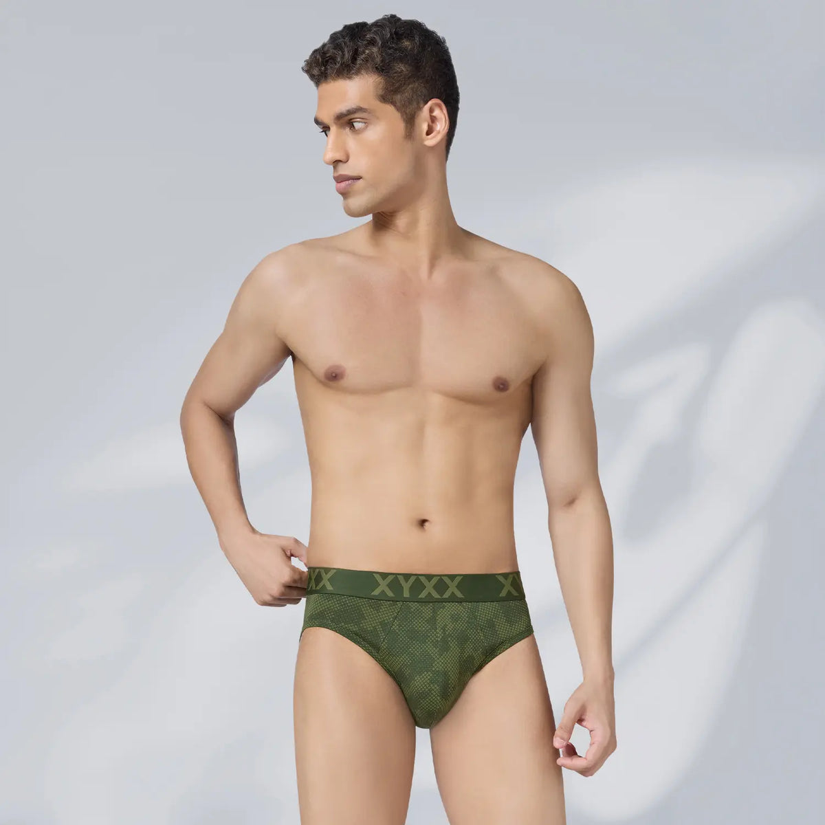 Matrix Cotton-Modal Briefs Olive Drift