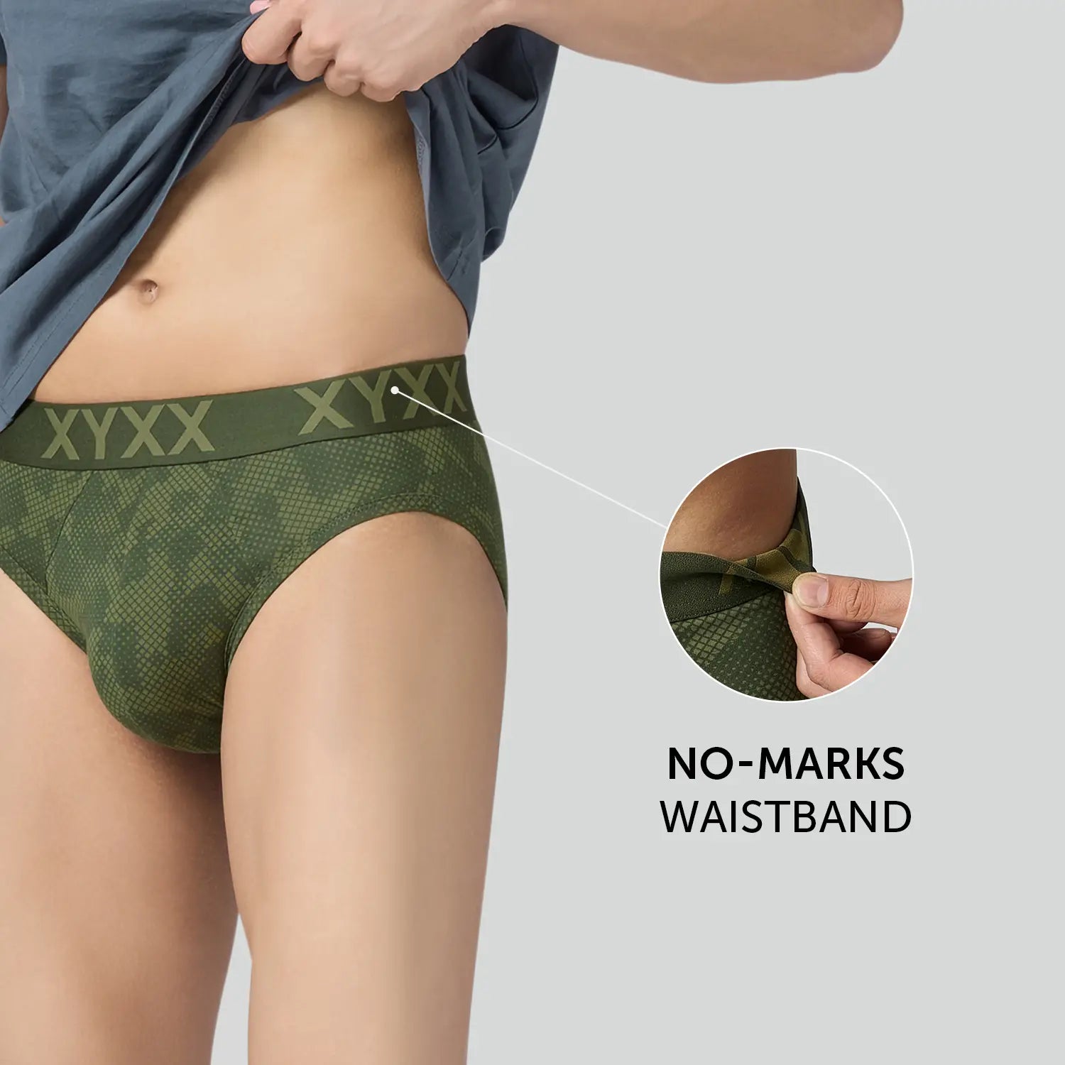 Matrix Cotton-Modal Briefs Olive Drift