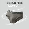 Matrix Cotton-Modal Briefs Linear Grey