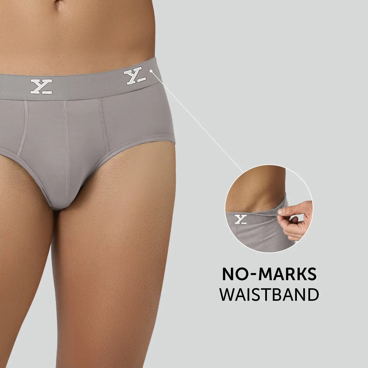 Cloudsoft Modal Briefs - Ash Grey