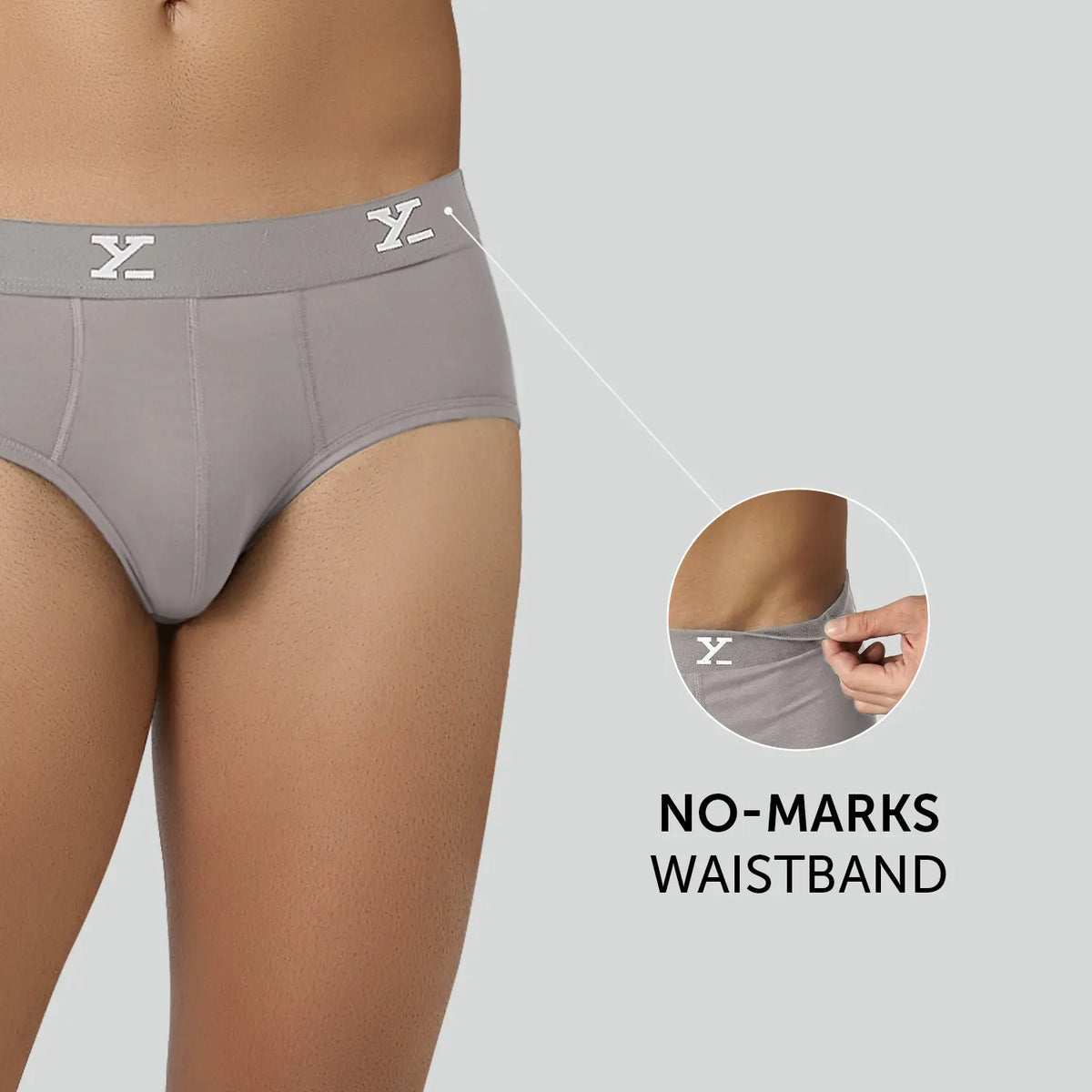 Cloudsoft Modal Briefs - Ash Grey