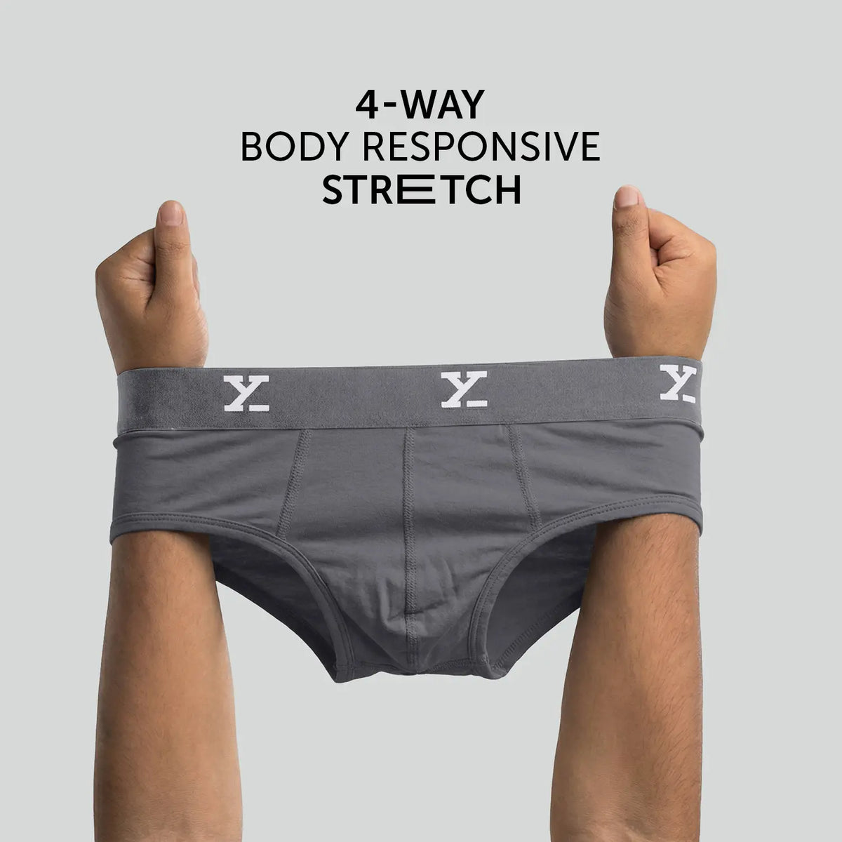 Cloudsoft Modal Briefs - Charcoal Grey
