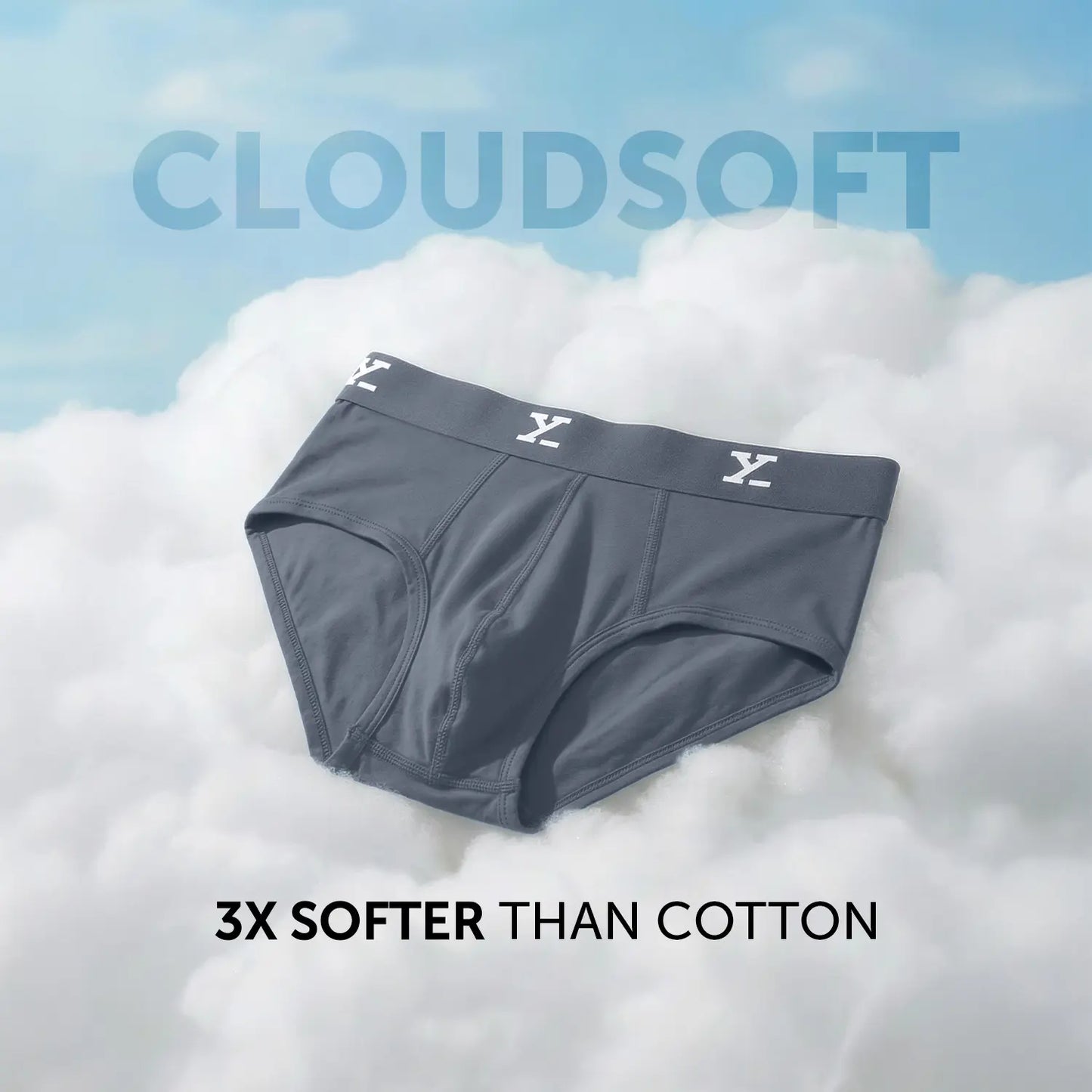 Cloudsoft Modal Briefs - Slate Blue