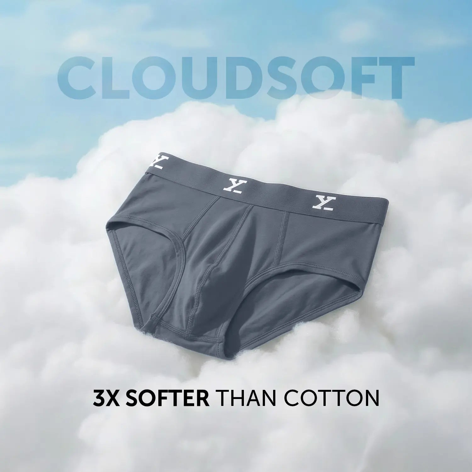 Cloudsoft Modal Briefs - Slate Blue