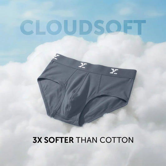 Cloudsoft Modal Briefs - Slate Blue