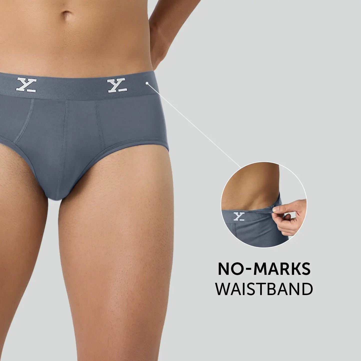 Cloudsoft Modal Briefs - Slate Blue