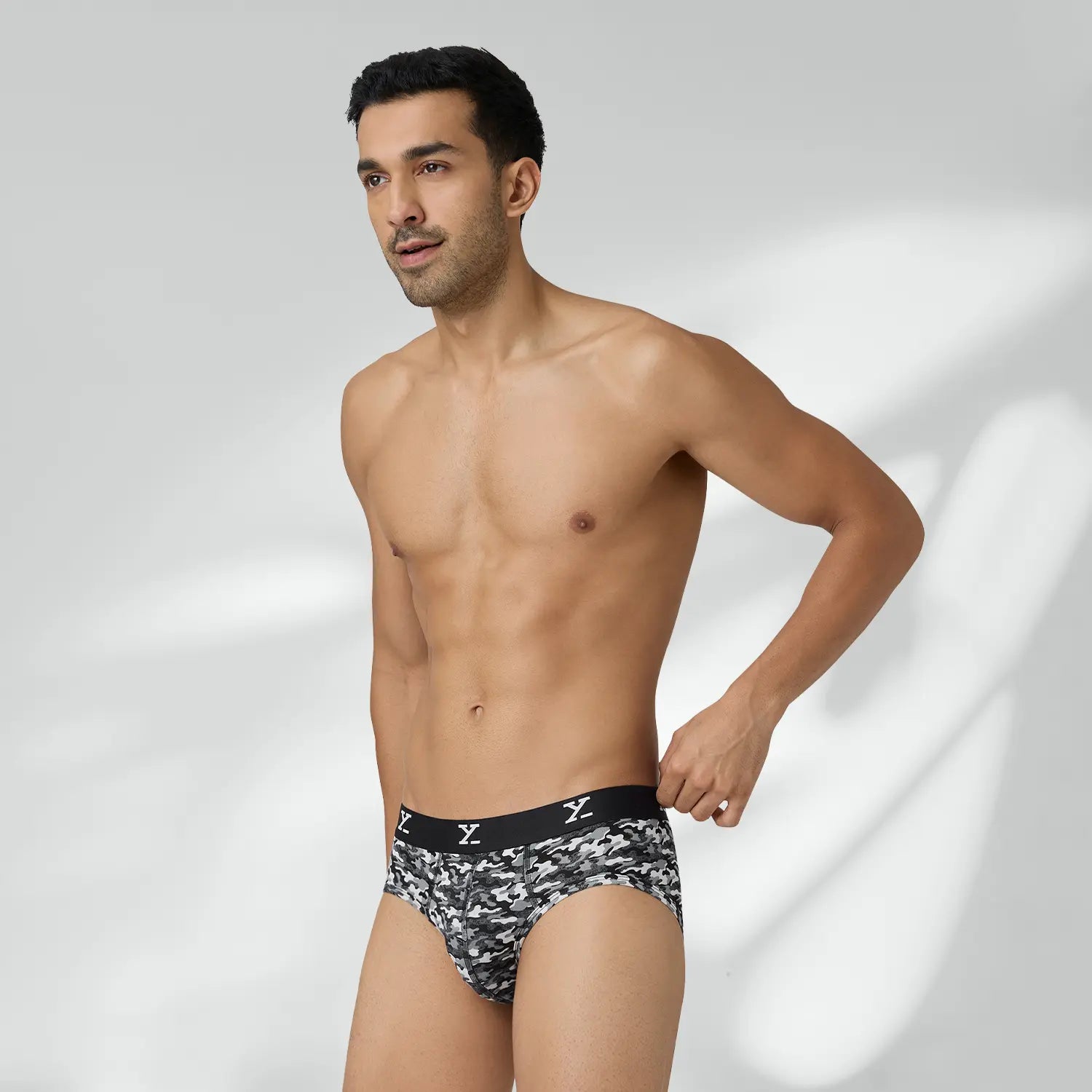 Shuffle Modal Briefs Camouflage Grey