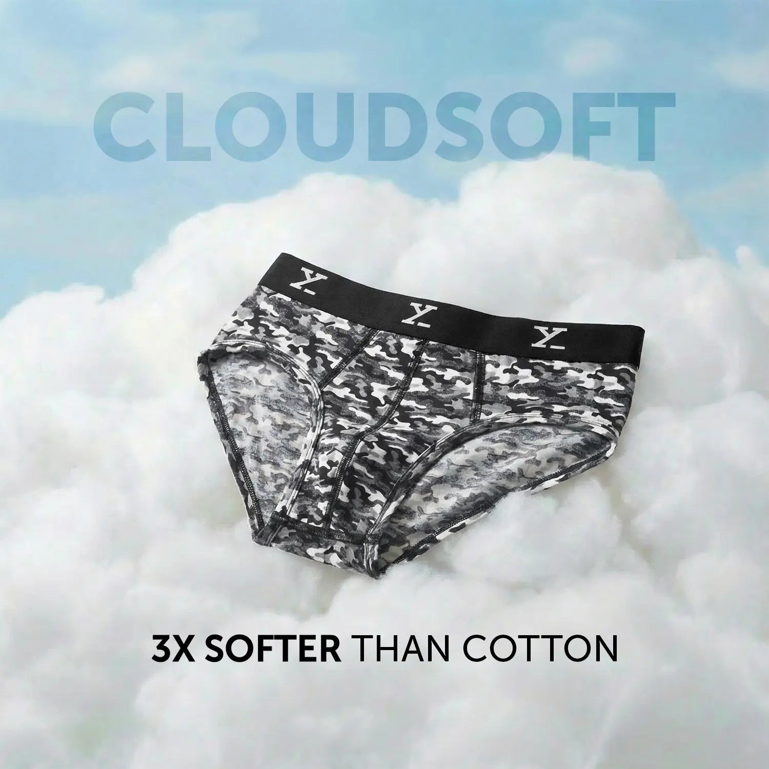 Shuffle Modal Briefs Camouflage Grey