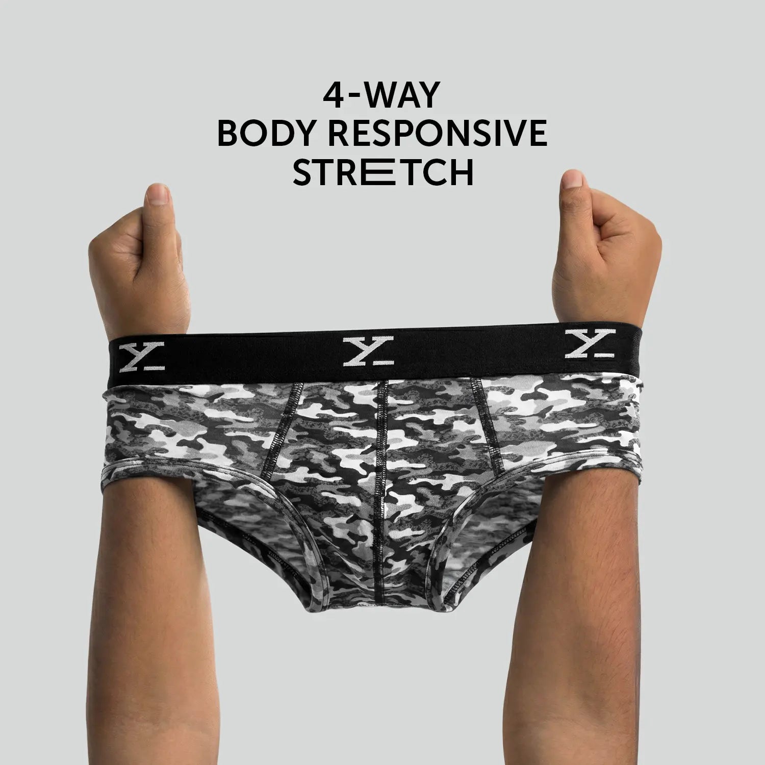 Shuffle Modal Briefs Camouflage Grey