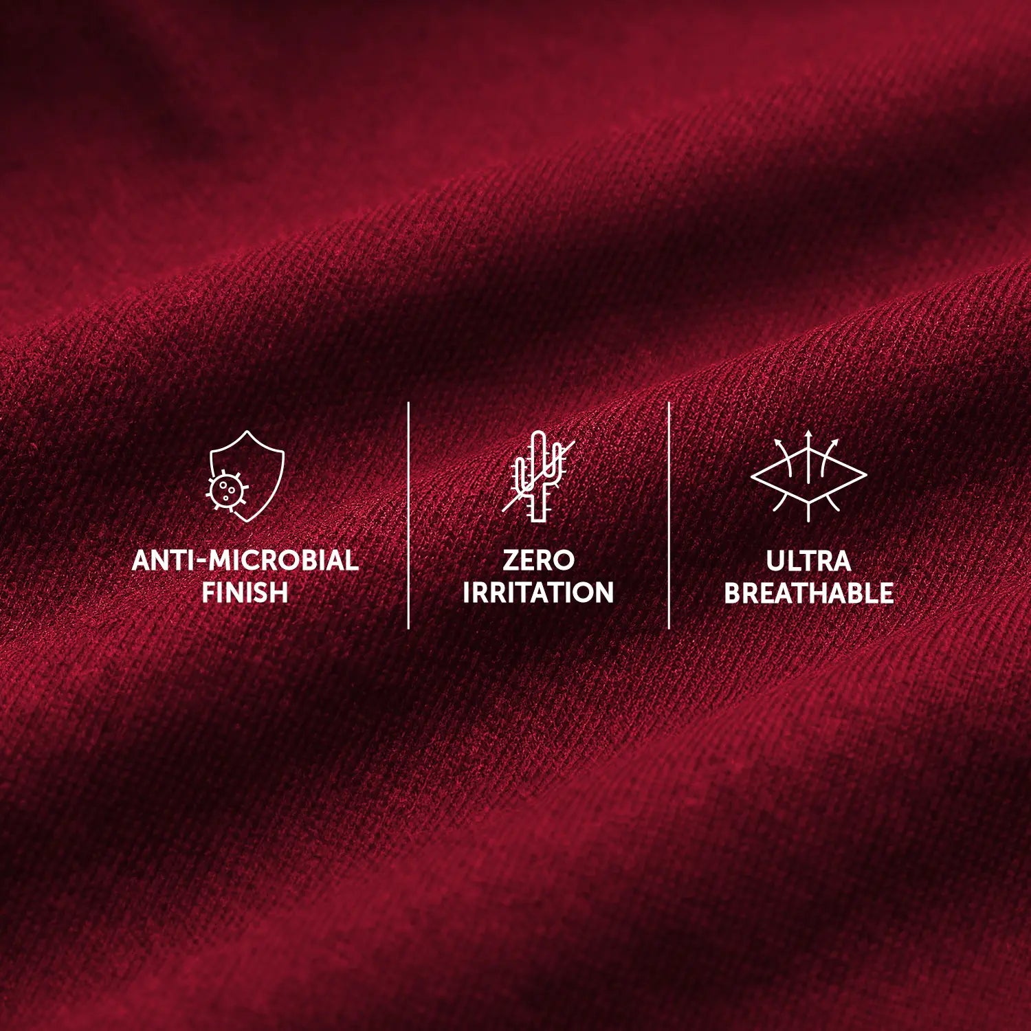 Aero Silver Cotton Briefs Bold Burgundy