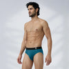 Aero Silver Cotton Briefs Green Emerald