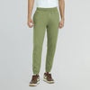 Cruze French Terry Cotton Joggers Olive Green