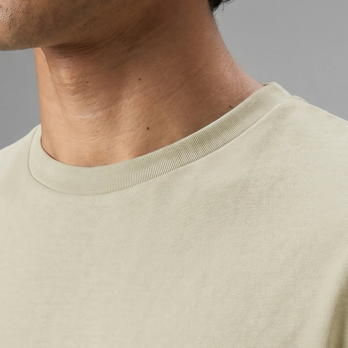 Boxy Oversized Crewneck T-shirt - Cascade Grey