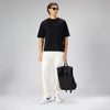 Boxy Oversized Crewneck T-shirt - Pitch Black