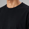 Boxy Oversized Crewneck T-shirt - Pitch Black