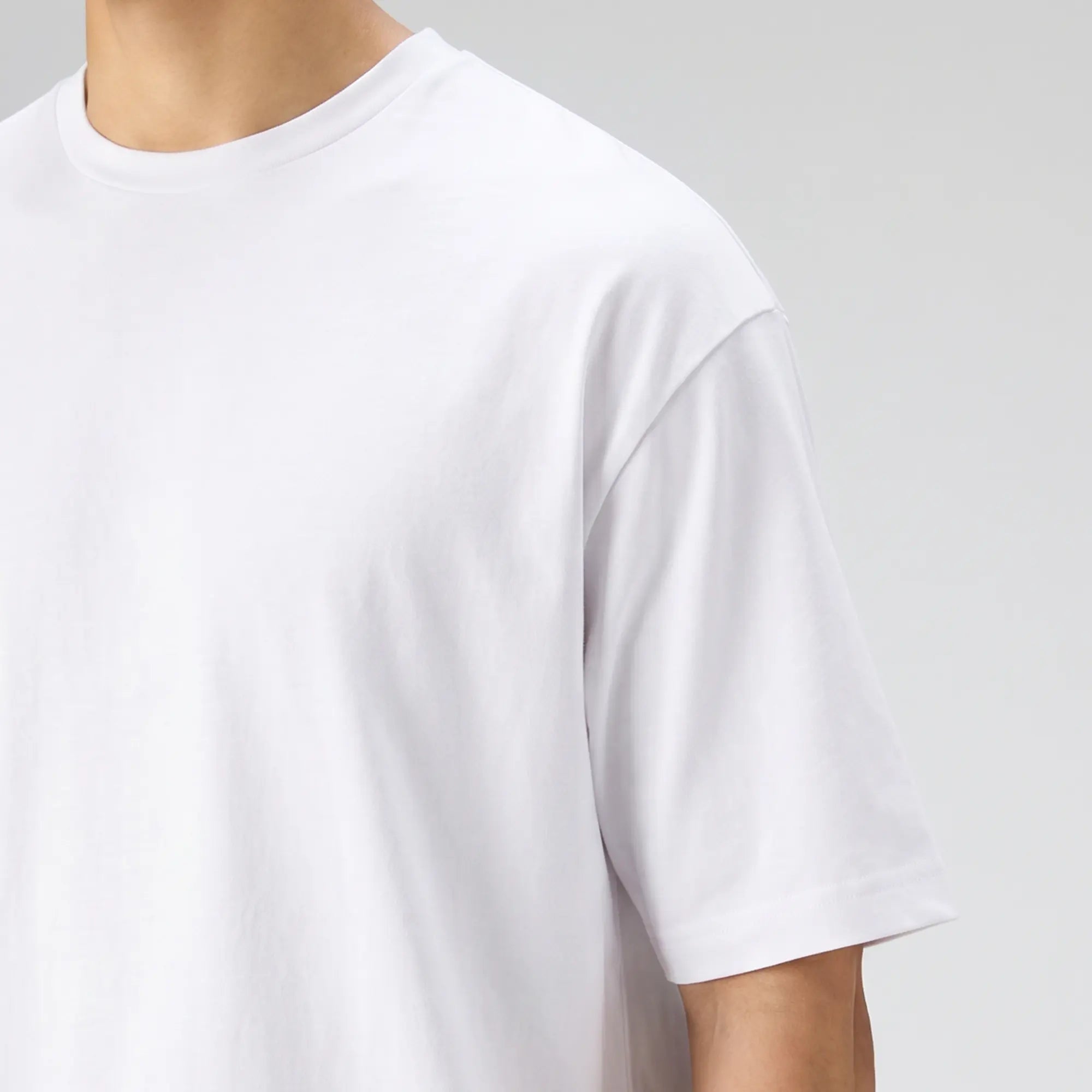 Boxy Oversized Crewneck T-shirt - Polar White