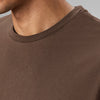 Boxy Oversized Crewneck T-shirt - Espresso Brown