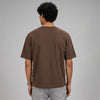 Boxy Oversized Crewneck T-shirt - Espresso Brown