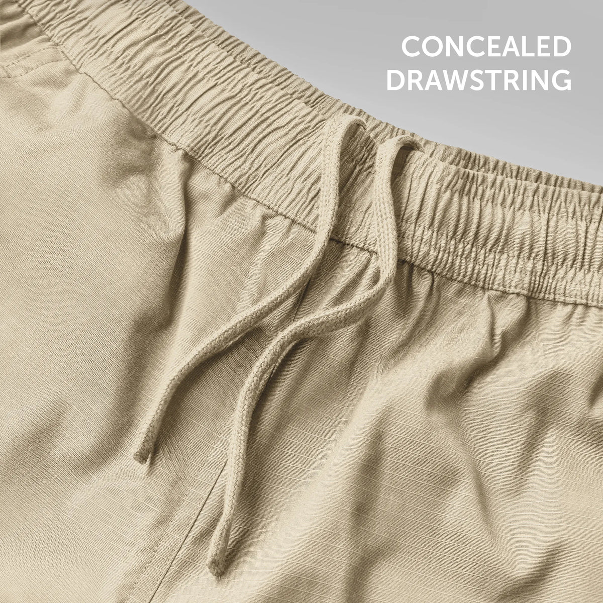 Textured Wide-Straight Fit Cargo Pants - Creamy Tan