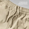 Textured Wide-Straight Fit Cargo Pants - Creamy Tan