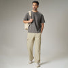 Textured Wide-Straight Fit Cargo Pants - Creamy Tan